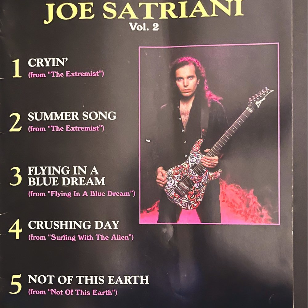 Joe Satriani guitar book with tablature